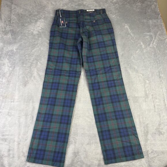 Vineyard Vines Pants Mens 28x32 Charleston Green Breaker Pant Holiday Tartan - Picture 5 of 15